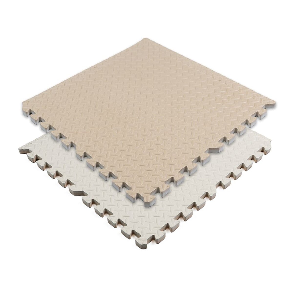 Підлогове двостороннє покриття-пазли CREAM and BEIGE 60×60×2 см, EVA