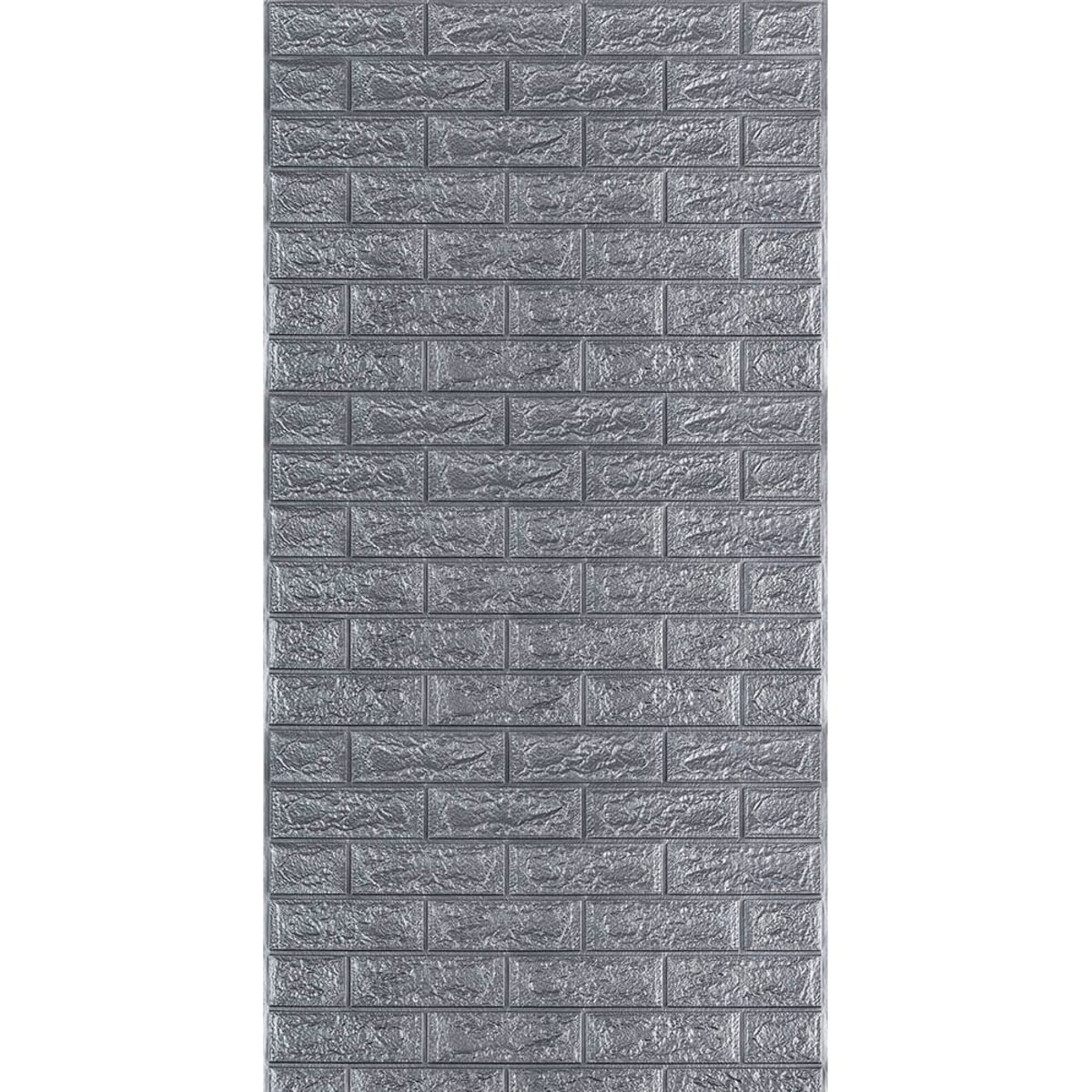 R017-2 Панель стінова в рулоні 3D 700мм*3,08м*2мм сіра цегла (D) SW-00002535